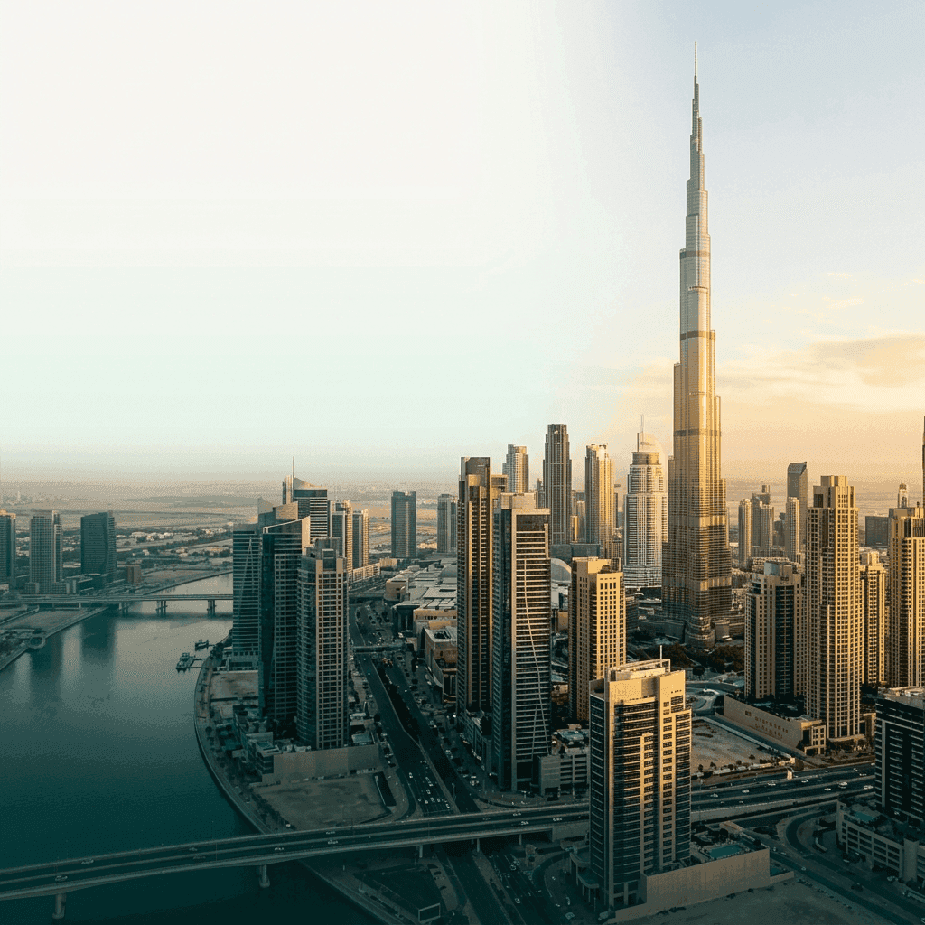 Dubai skyline representing construction and major projects
